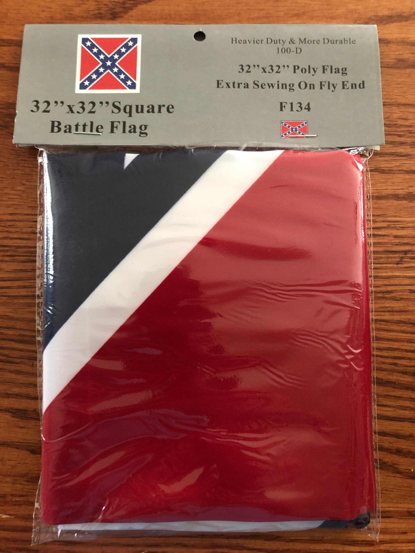Army of Northern Virginia Rebel Battle Flag Square 32x32 inch polyester Confederate flag with brass grommets and stitched edges