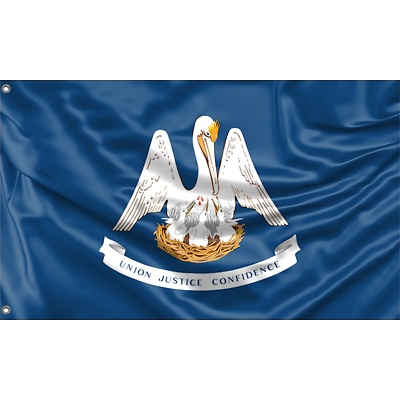 Louisiana State Flag 3x5 feet polyester with brass grommets and durable weather-resistant fabric