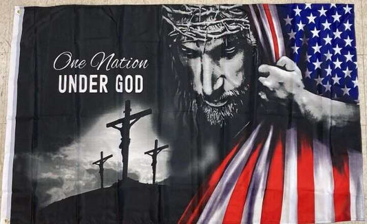 One Nation Under God Christian Jesus Flag