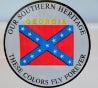 Georgia Our Heritage 3-inch inside window decal on glass showcasing state pride