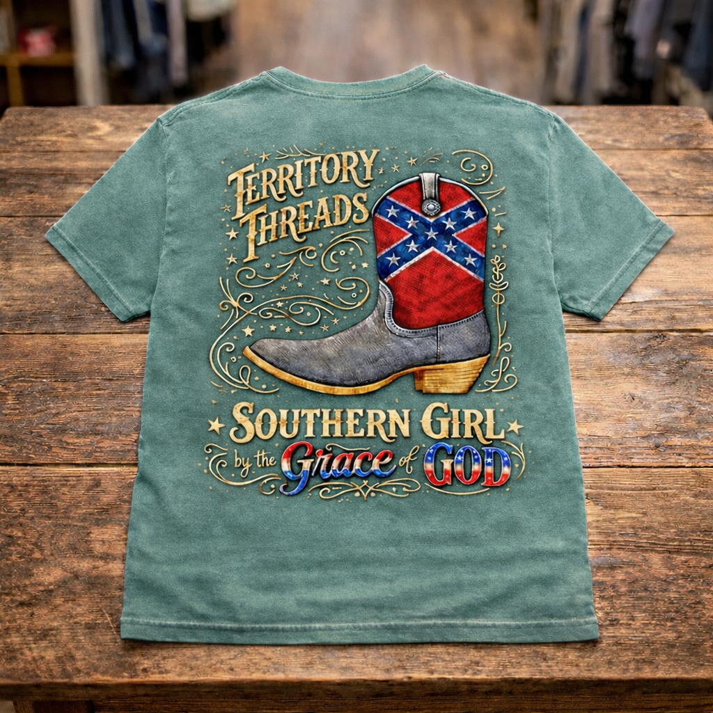 Southern Girl by the Grace of God Design Short Sleeve Premium T-Shirt
