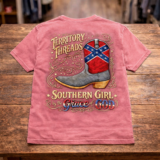 Southern Girl by the Grace of God Design Short Sleeve Premium T-Shirt