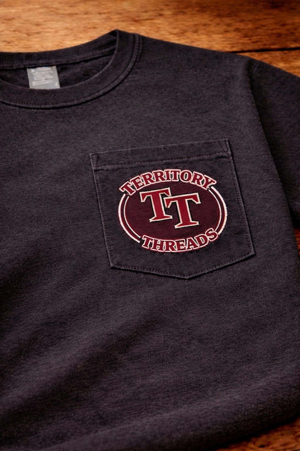 Mississippi State Starkville Old Mississippi Flag Design School Colors T-Shirt Design on Front of Shirt