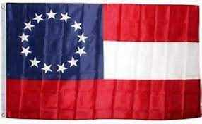 1st C.S.A. National Flag 13 Star Stars & Bars