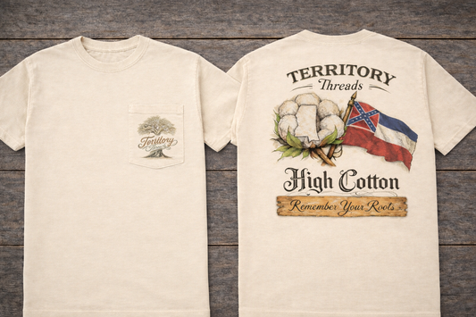 Old Mississippi Flag High Cotton Short Sleeve Premium T-Shirt 