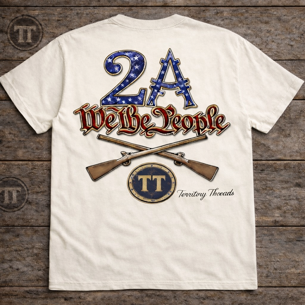 We the People Crossed Muskets Territory Threads Premium T-Shirt White