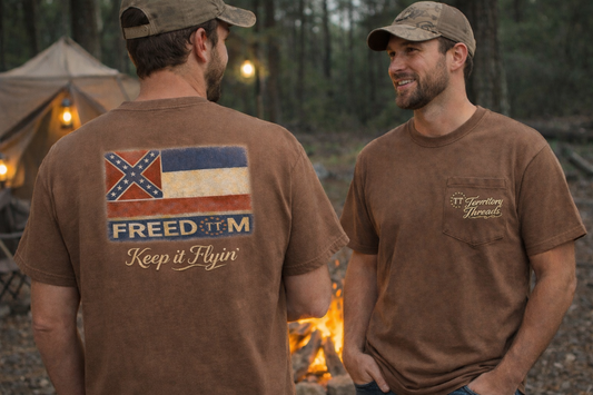 Old Mississippi Flag Freedom Design Short Sleeve Premium T-Shirt