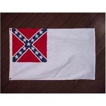 2nd National CSA Sewn and Embroidered Cotton Flag Stainless Banner