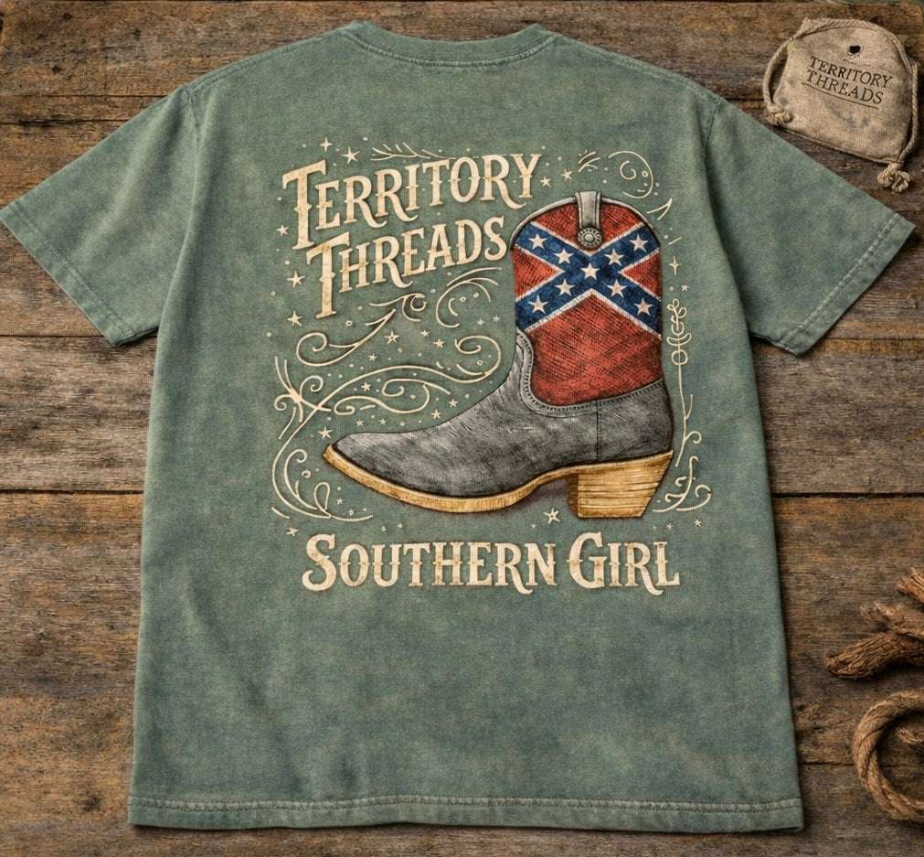 Southern Girl Boot Design T-Shirt 