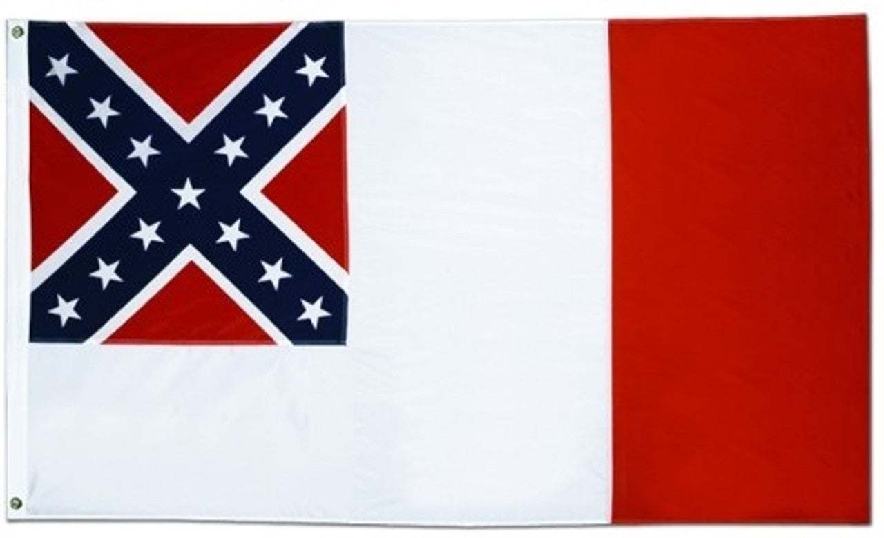 3rd Third National CSA Sewn and Embroidered Cotton Flag Blood Stained Banner