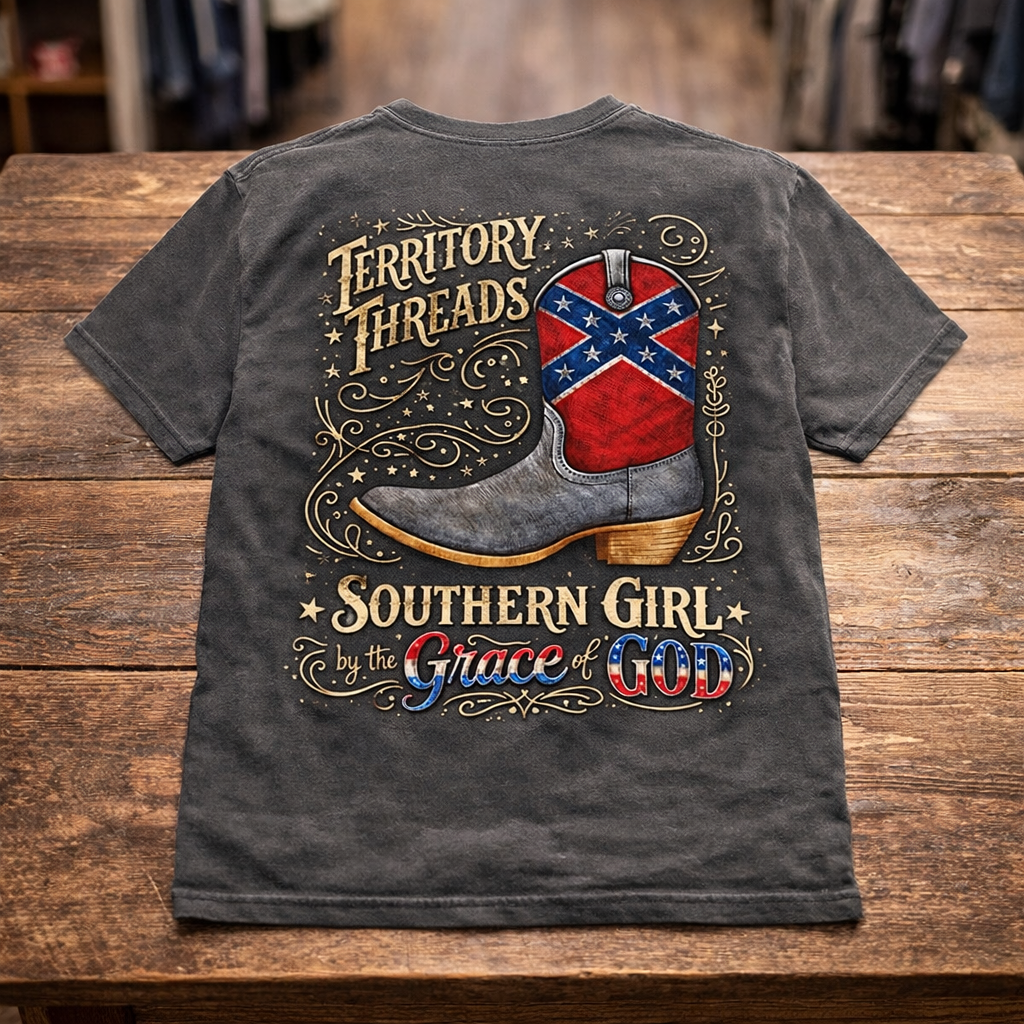 Southern Girl by the Grace of God Design Short Sleeve Premium T-Shirt