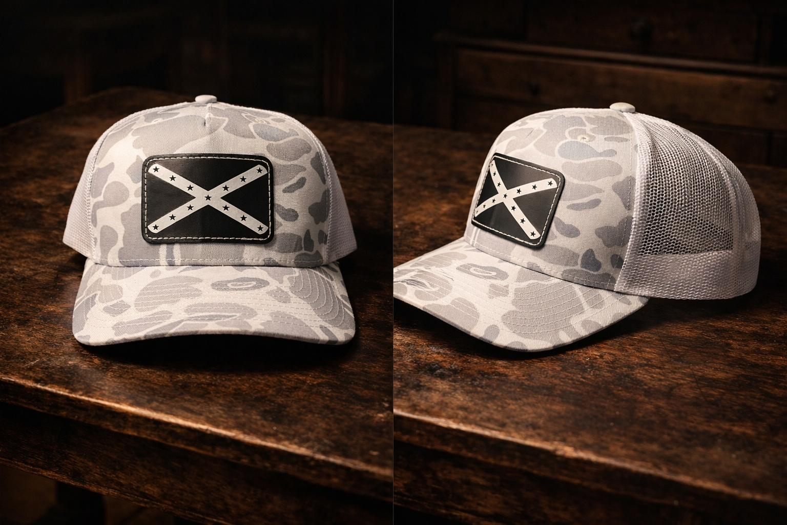 Ghost Camo Mesh Back Cap Hat by Alumni Gear