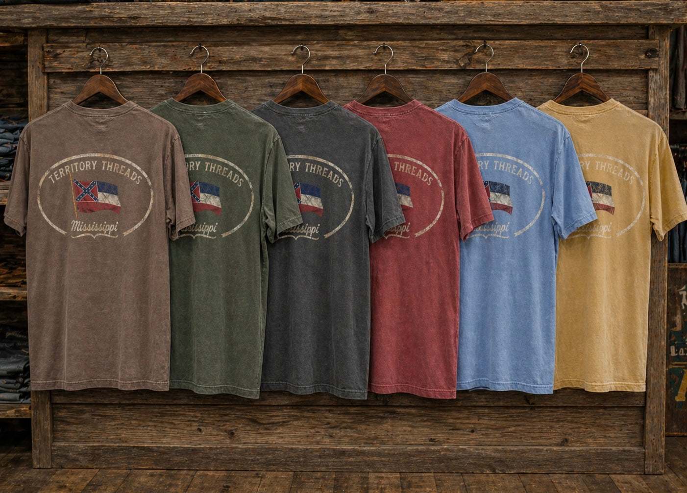Old Mississippi State Flag Oval Design Confederately Correct Short Sleeve T-Shirt 