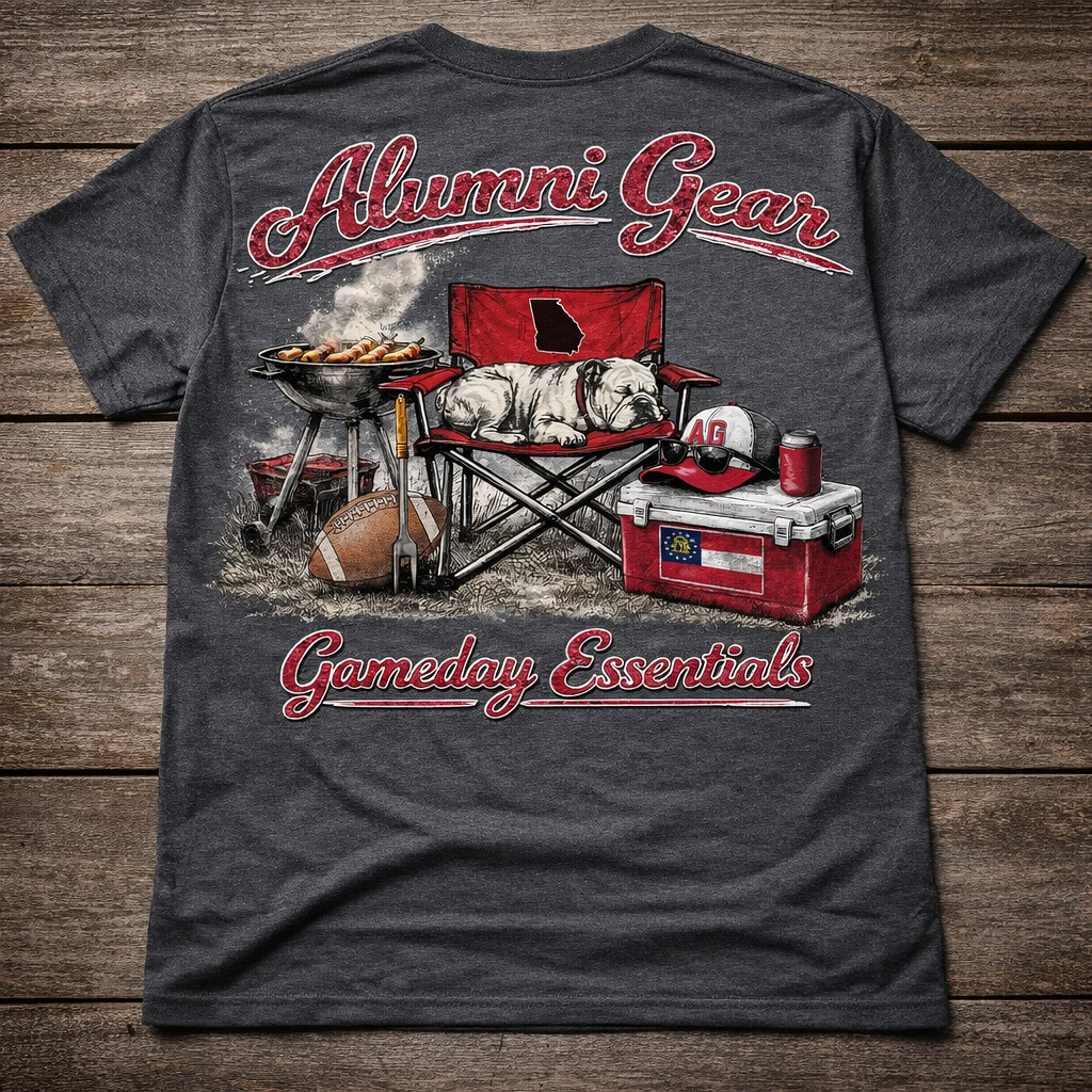 tailgate party accessoriesAlumni Gear Gameday Essentials Bulldog Tailgating Design Premium T-Shirt Charcoal Gray