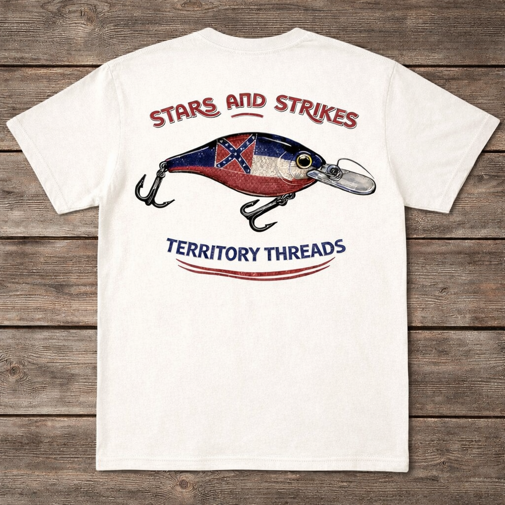 Old Mississippi State Flag Stars and Strikes Design Premium T-Shirt White