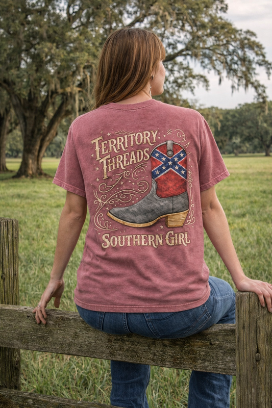 Southern Girl Boot Design T-Shirt 