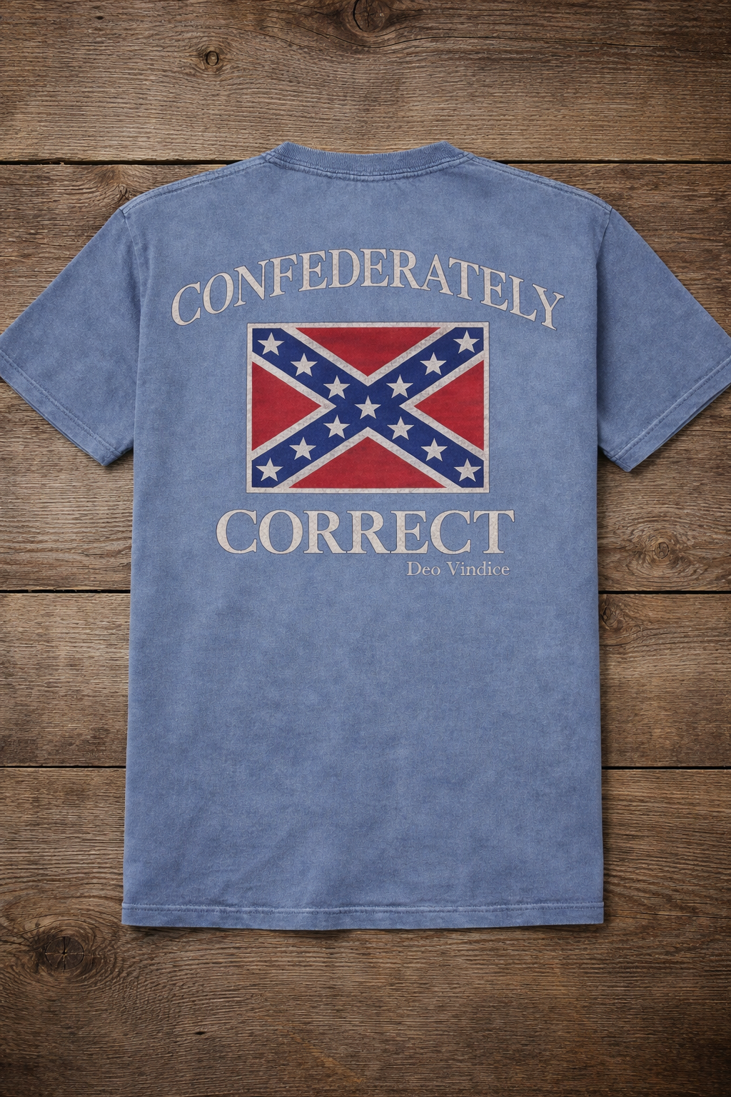 Confederately Correct with Flag Short Sleeve Premium T-Shirt 100 Percent Cotton
