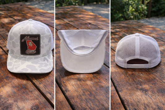 Georgia Ghost Camo Hat Cap with Alumni Gear Black Leather Patch