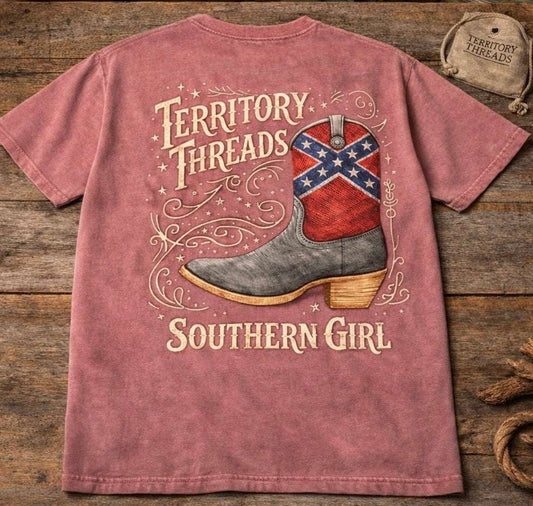 Southern Girl Boot Design T-Shirt 
