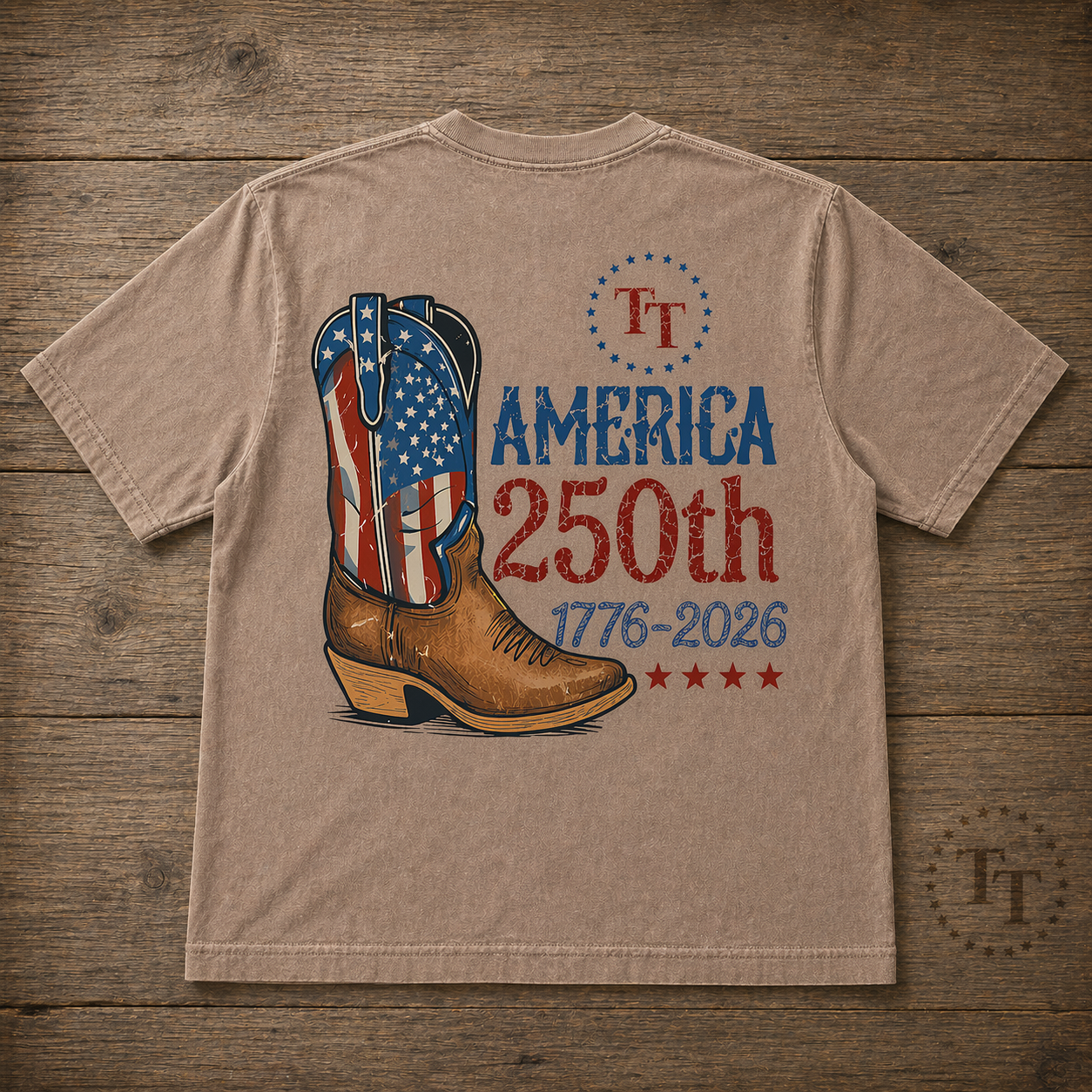 America 250th Boot Design Short Sleeve Premium T-Shirt 