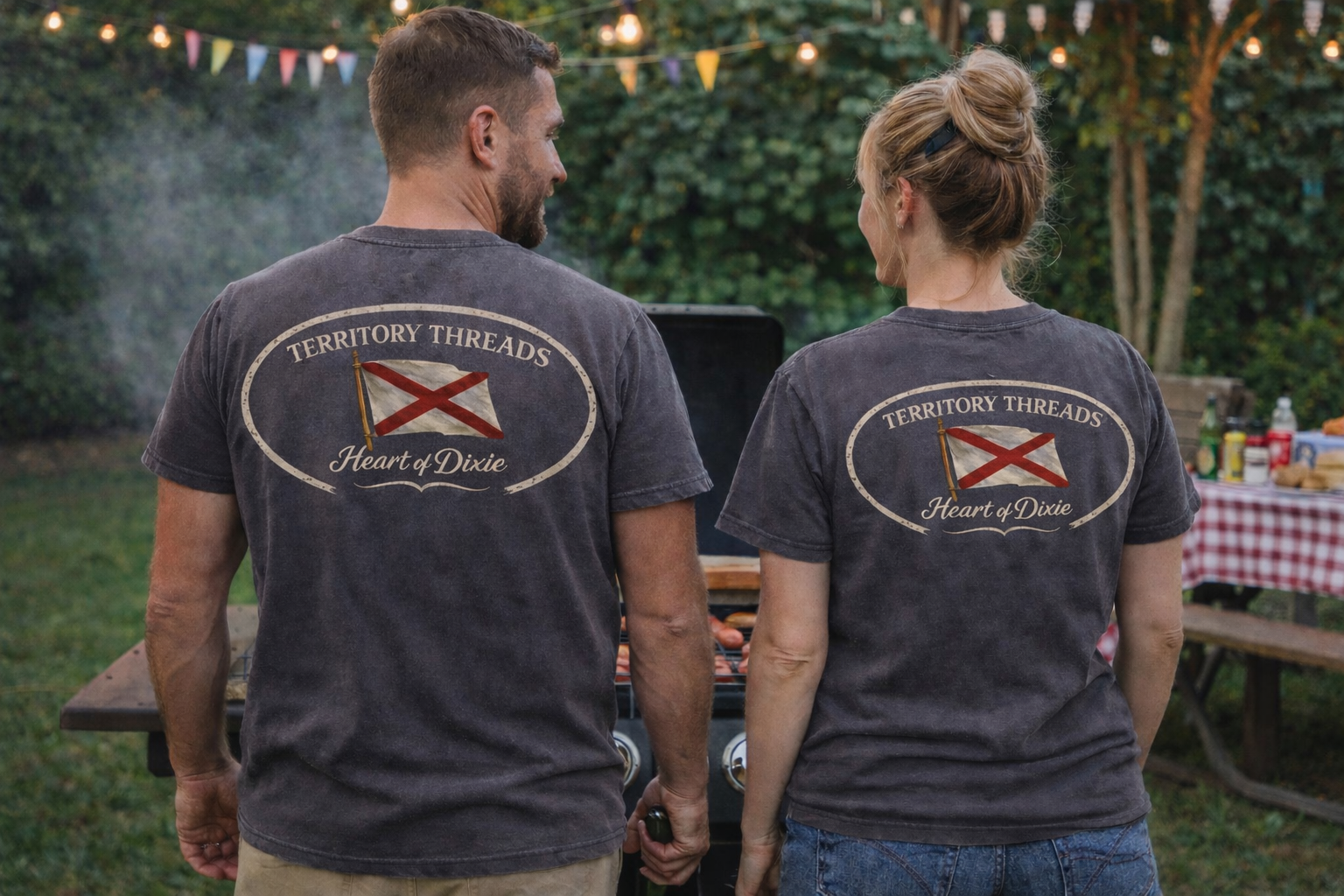 Alabama Flag Heart of Dixie Short Sleeve Premium T-Shirt