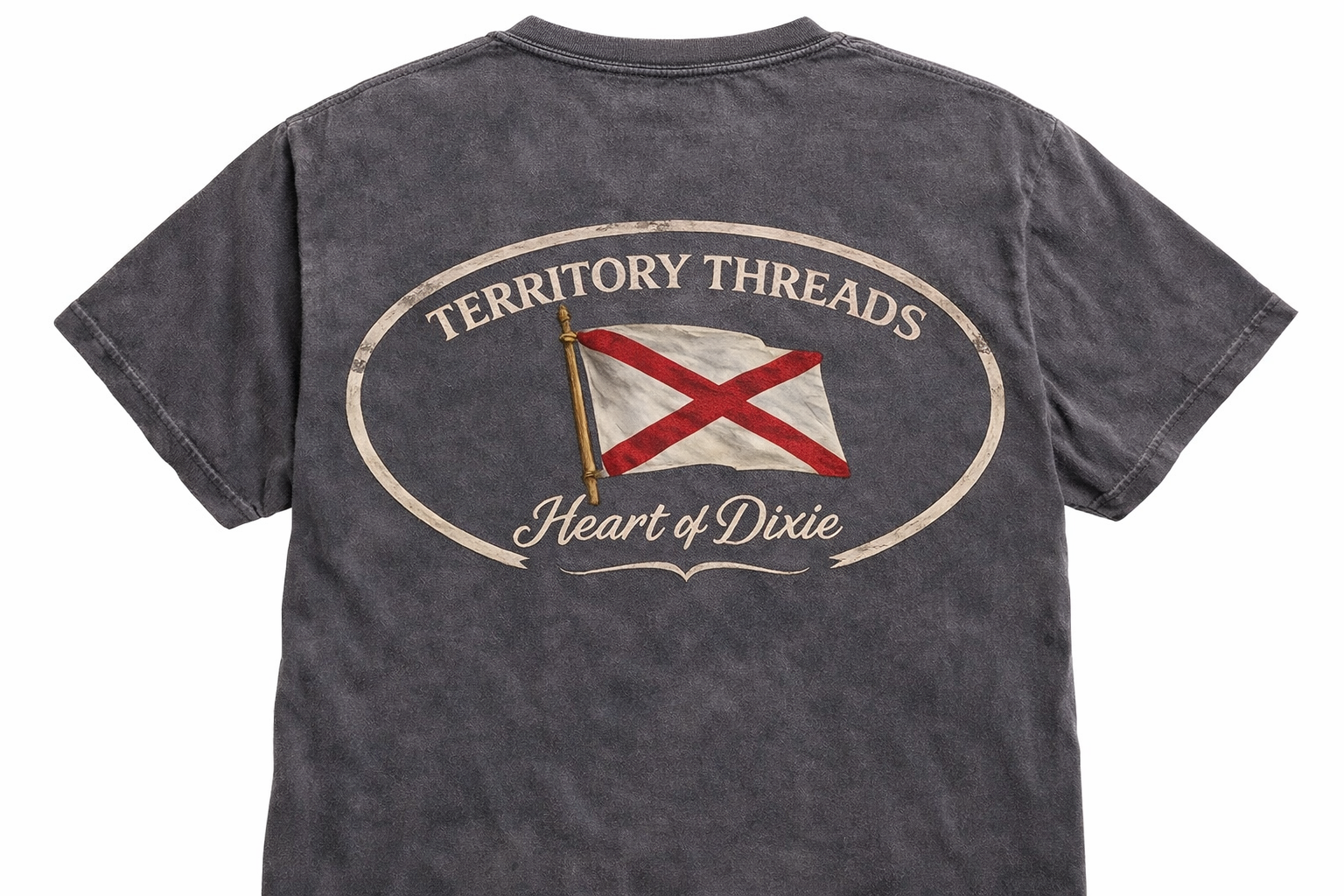 Alabama Flag Heart of Dixie Short Sleeve Premium T-Shirt