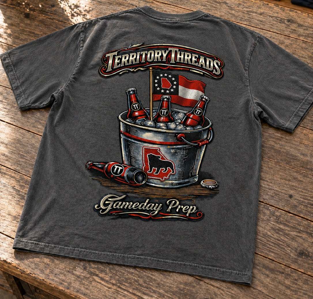 Gameday Ready Georgia Beer Bucket Design Design Premium T-Shirt in Charcoal Gray