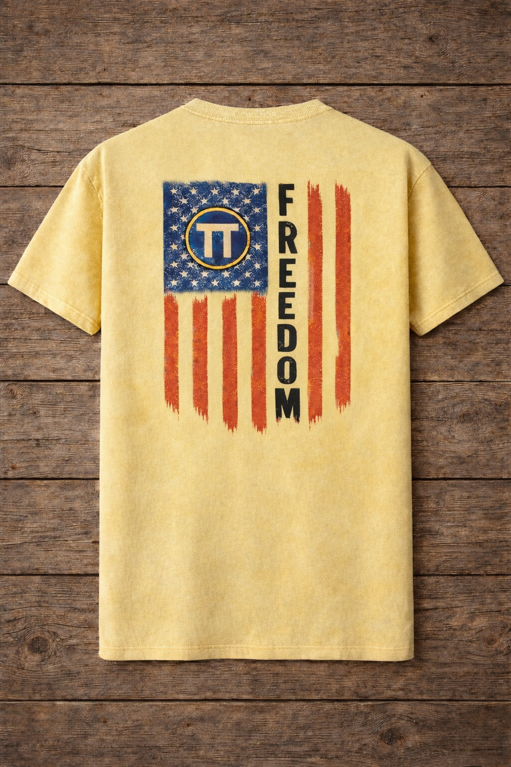 Territory Threads Freedom Flag Design Short Sleeve Premium T-Shirt
