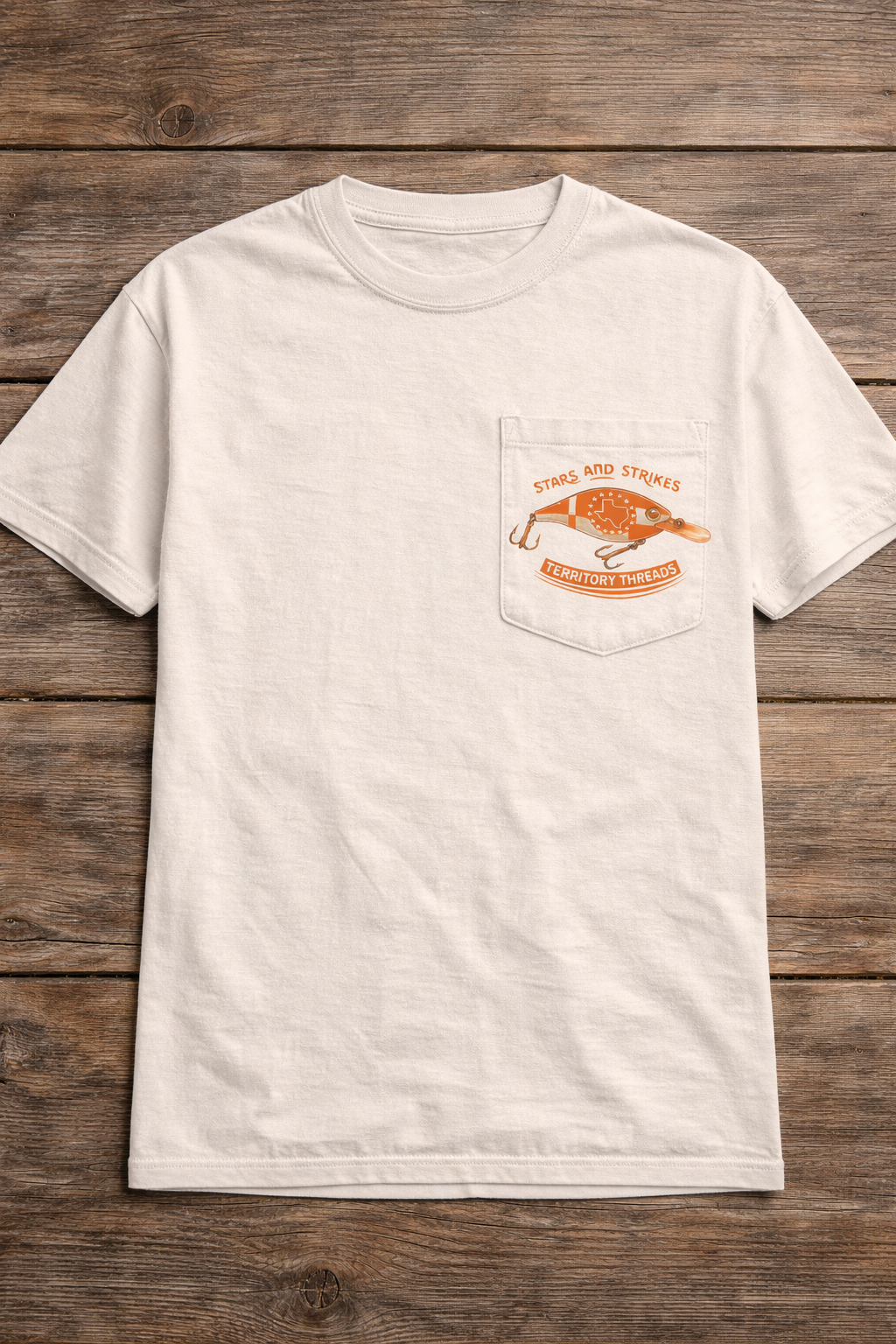 Texas Burnt Orange Stars and Strikes Design T-Shirt