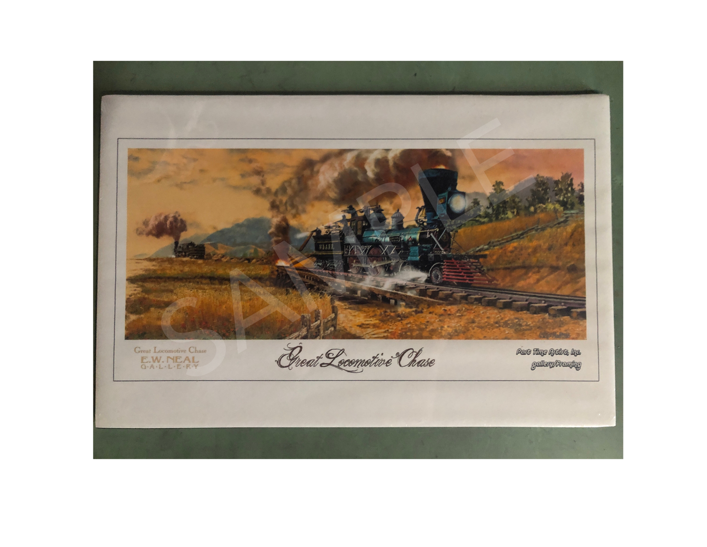 The Historic General in Full Color Locomotive Print Unframed Signed by the Artist