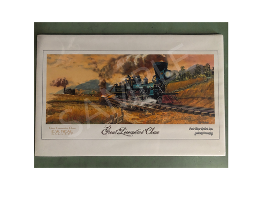 The Historic General in Full Color Locomotive Print Unframed Signed by the Artist