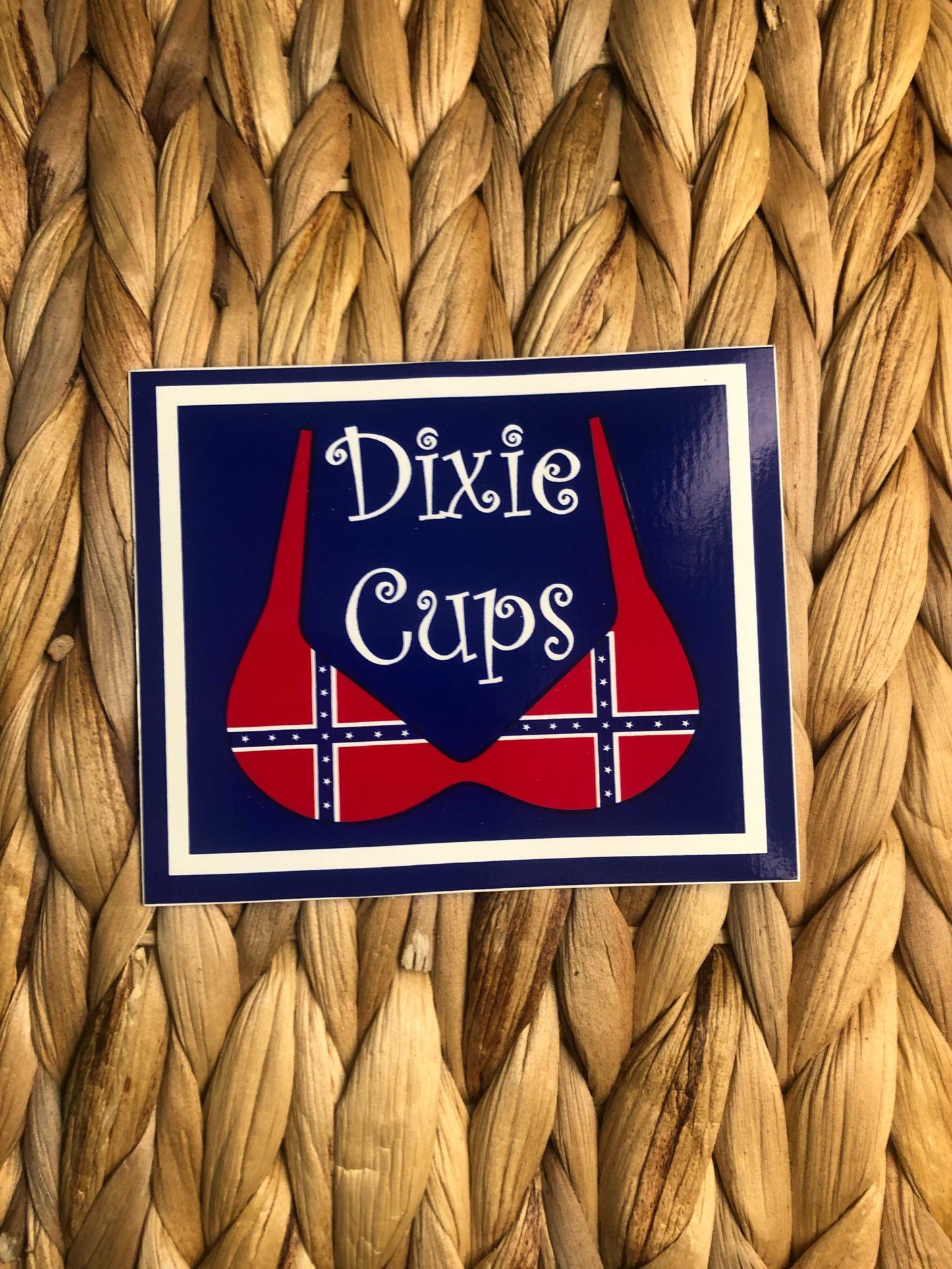 Dixie Cups Decal Bumper Sticker 3" X 4"