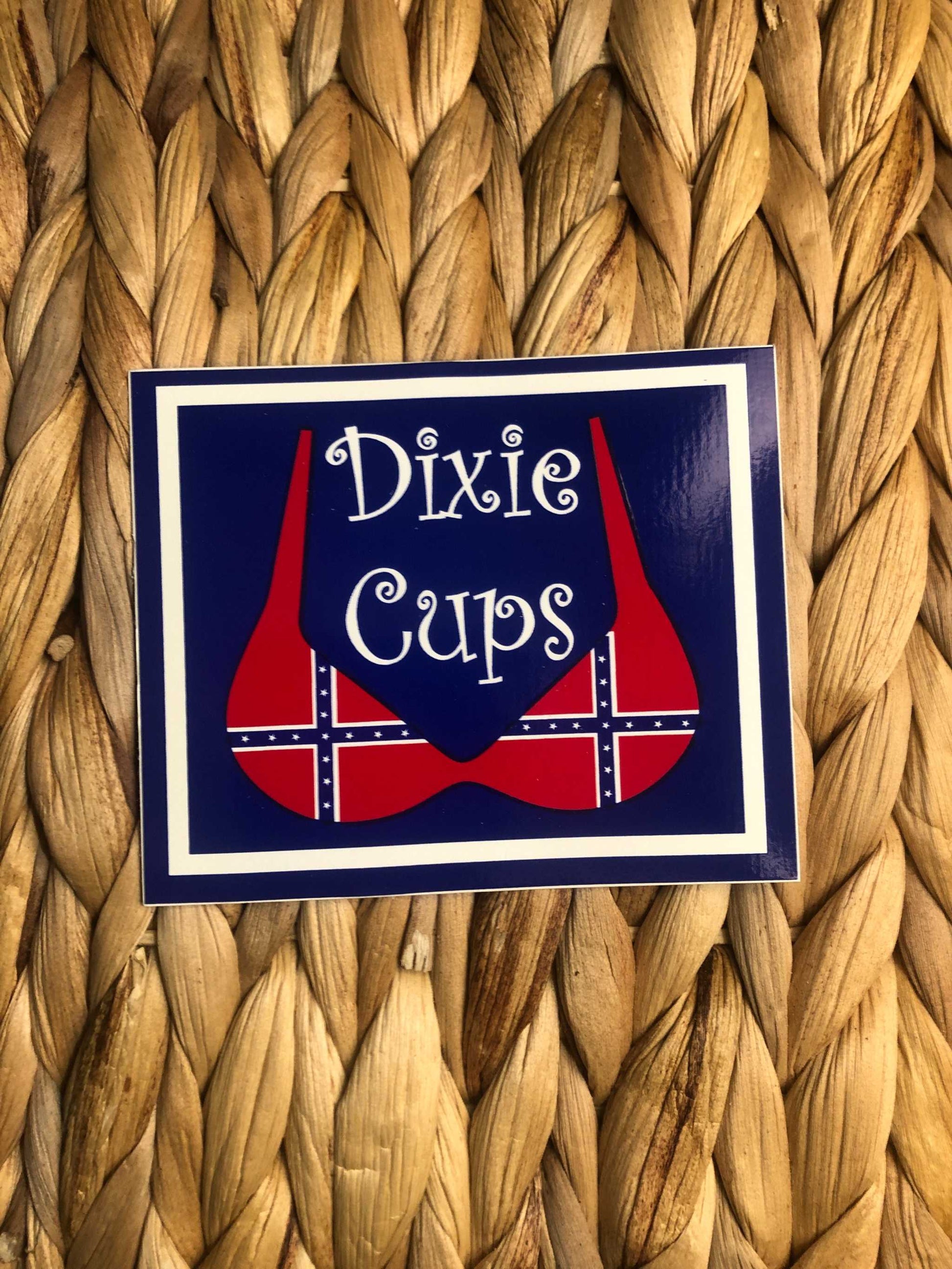 Dixie Cups Decal Bumper Sticker 3" X 4"