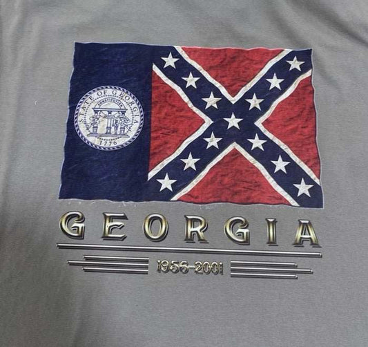 1956 Old Georgia Flag Short Sleeve Premium T-Shirt 100% Cotton