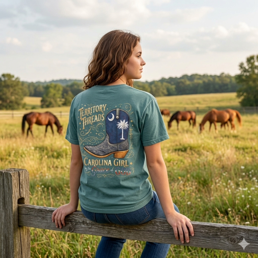 Carolina Girl Boot Design T-Shirt
