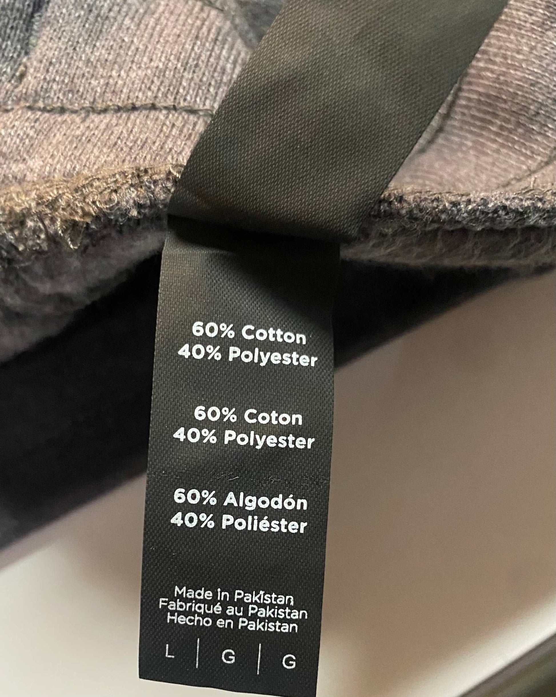 Reverse Side of Product Tag