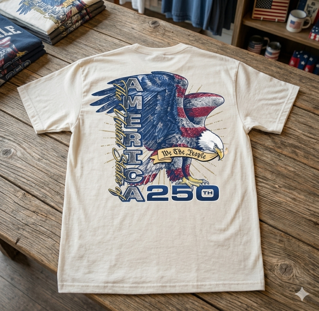 America 250th Eagle Design Short Sleeve Premium T-Shirt