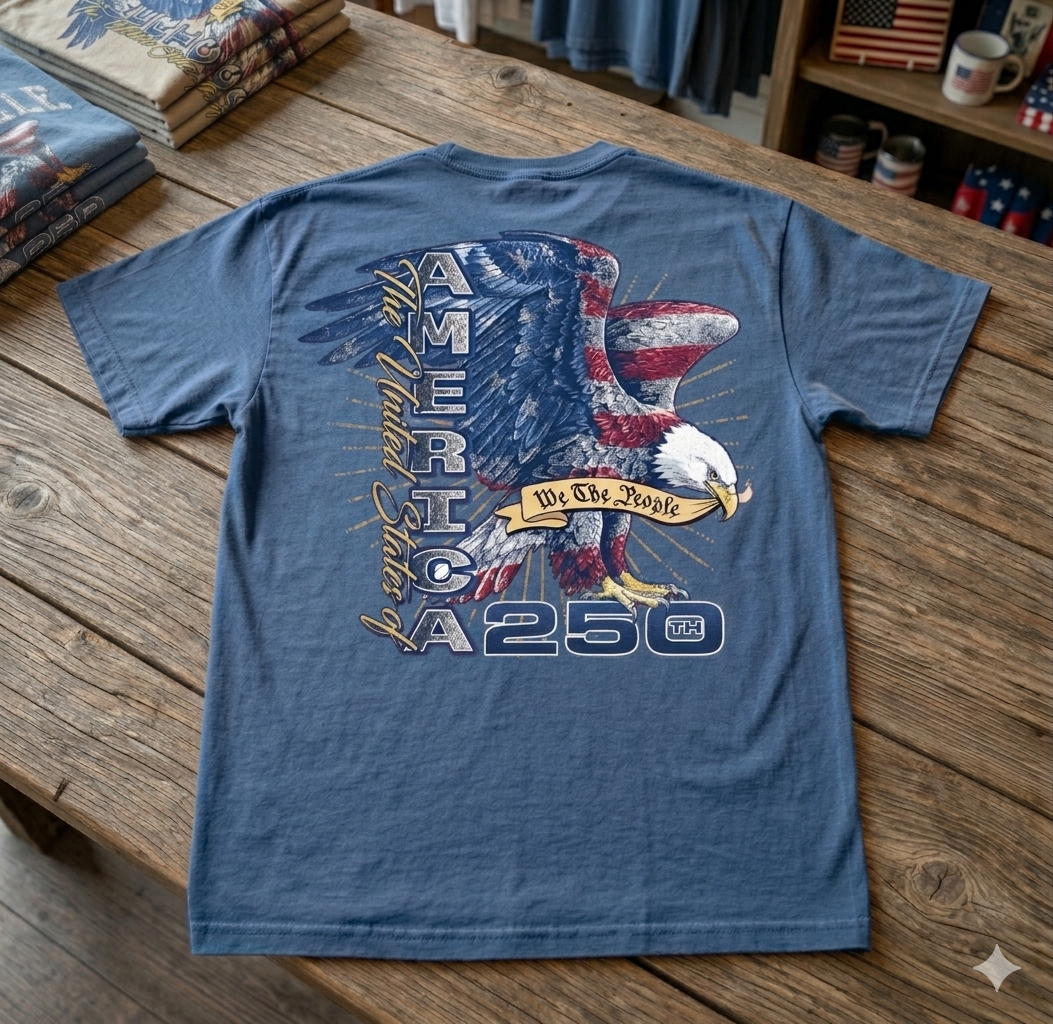 America 250th Eagle Design Short Sleeve Premium T-Shirt