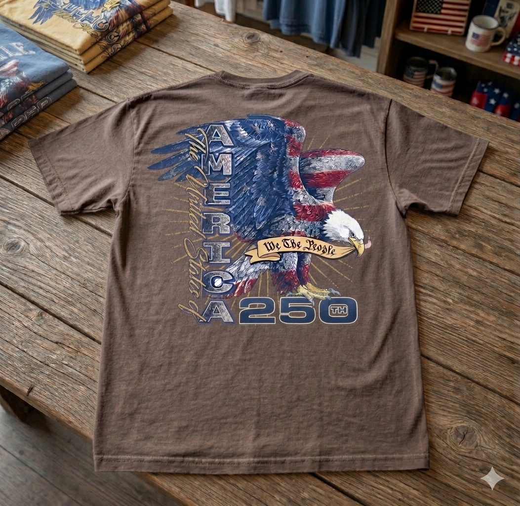 America 250th Eagle Design Short Sleeve Premium T-Shirt