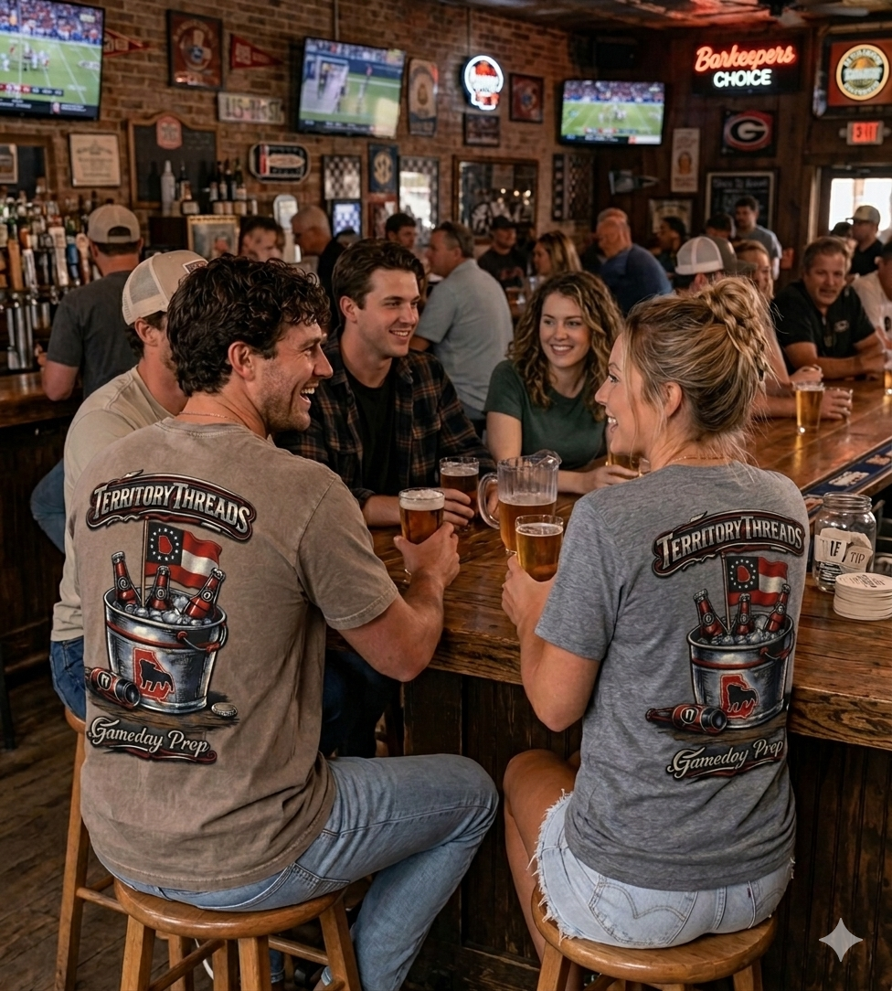 Gameday Ready Georgia Beer Bucket Design Design Premium T-Shirt on Models