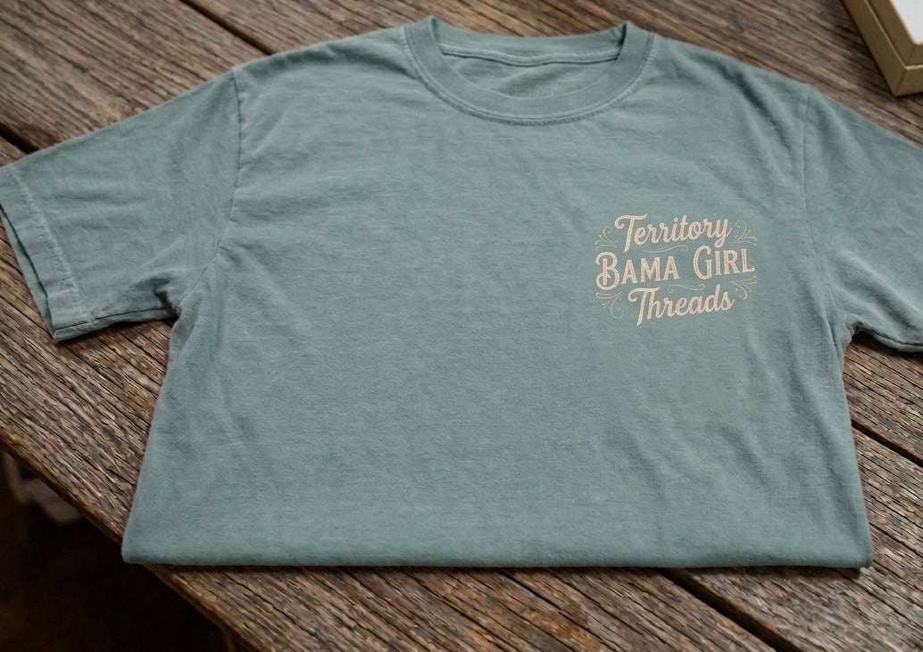 Mama-Mini Alabama Girl Design Premium T-Shirt Showing Front Design Without Pocket