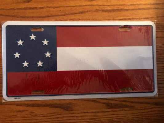 Flag License Plate Tag