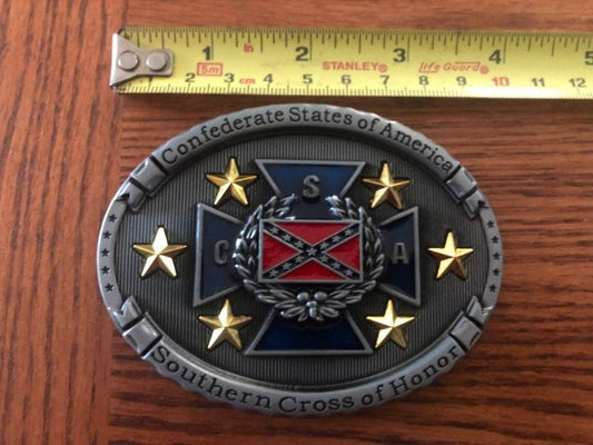 Southern Cross of Honor Metal Belt Buckle