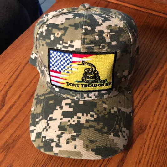 USA-Gadsden Don't Tread On Me Embroidered Digital Camo Cap