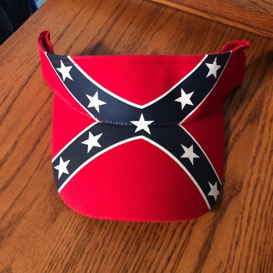 Rebel Battle Flag Visor 100 Percent Cotton