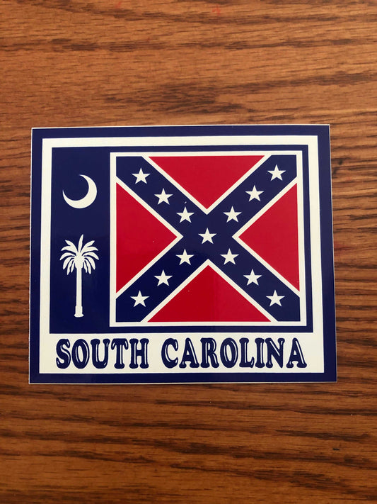 South Carolina Battle Flag Decal Bumper Sticker