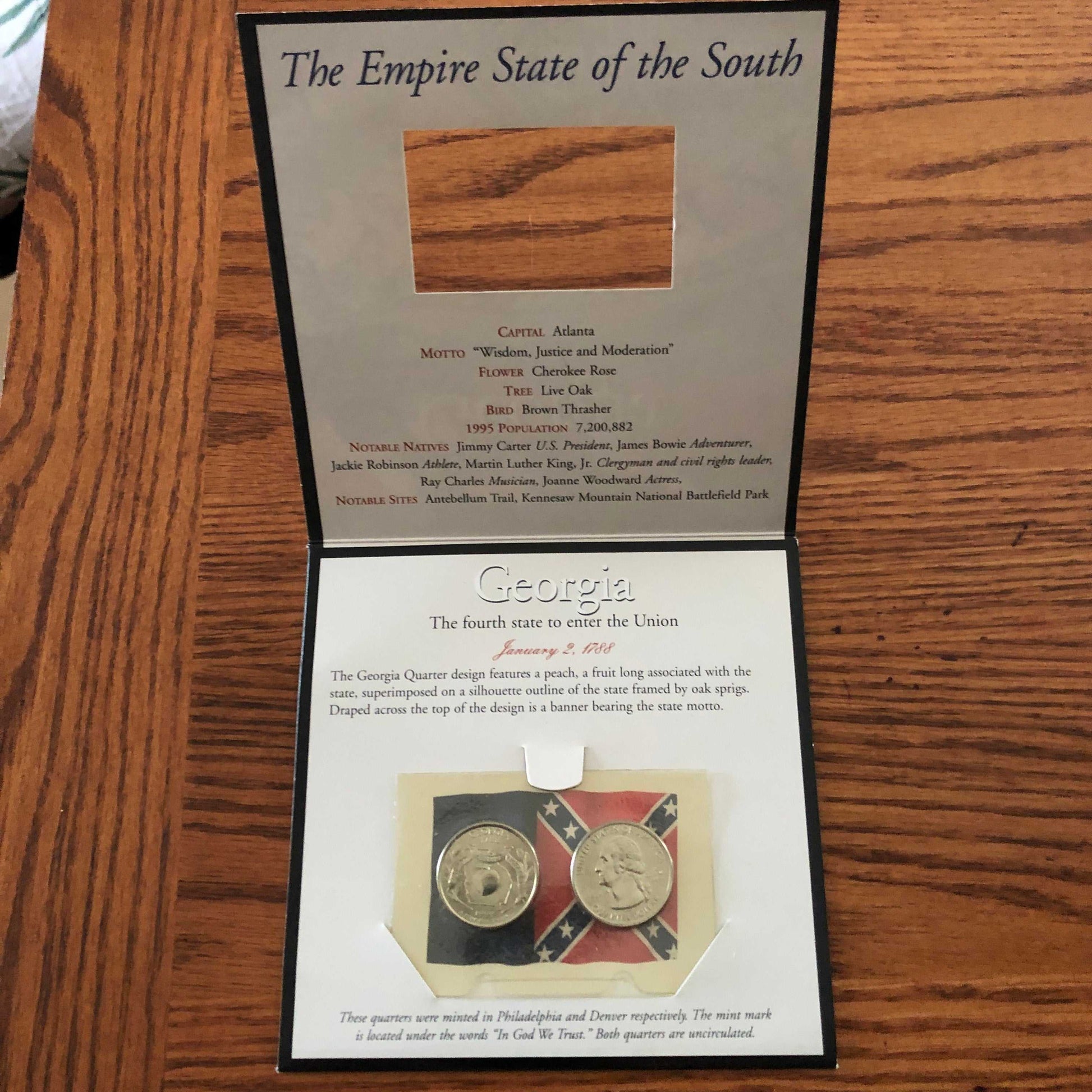 Georgia State Quarters 1999 Coin Set