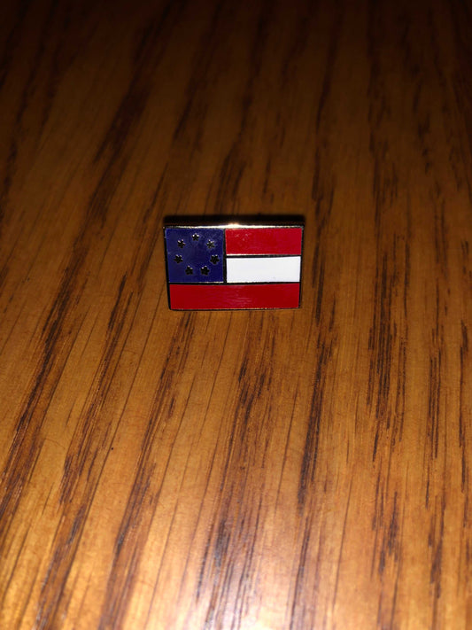 Seven 7 Star 1st First National Flag Stars and Bars Pin