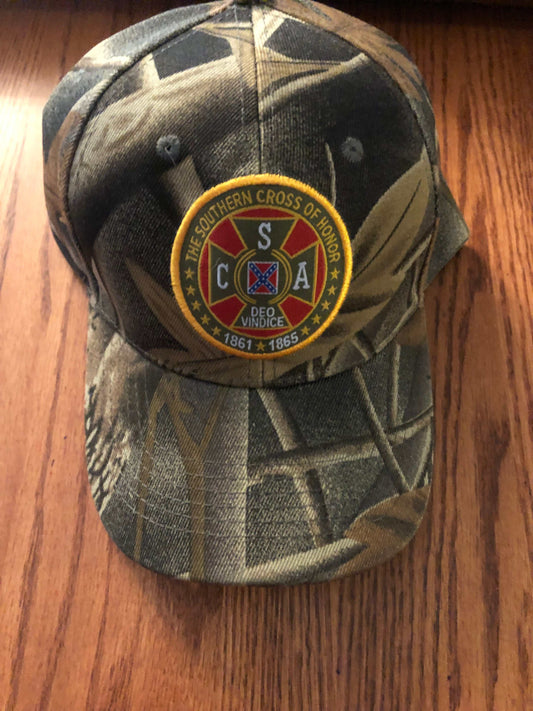 Southern Cross of Honor Embroidered Camo Cap