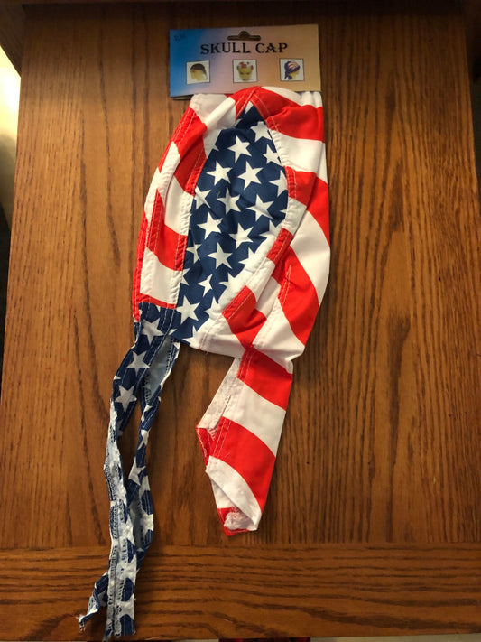 US American Flag Skull Cap Do-rag
